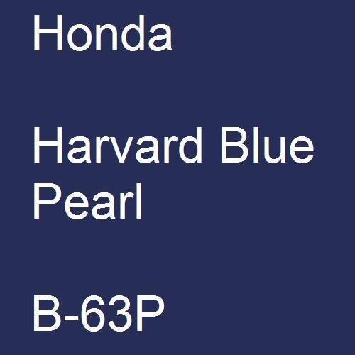 Honda, Harvard Blue Pearl, B-63P.